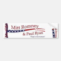 C'est le billet ! Romney et Ryan Adhésifs Pour Voiture