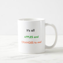 C'est tout, des POMMES et, des ORANGES à moi ! Tasse À Café