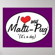 C'est un chien ! J'aime mon Malti-Carlin Affiches
