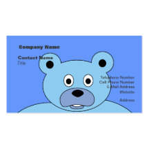 C'est un ours bleu de garçon cartes de visite personnelles