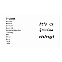 C'est une chose de grand-maman ! modèle de carte de visite