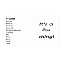 C'est une chose de Nana ! Carte De Visite