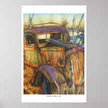 Cette vieille copie de beaux-arts de camion affiche