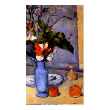 Cezanne painting Still Life With Blue Vase art Business Card
