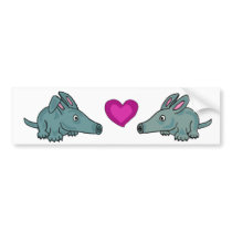 CF- Aardvark Love Bumper Sticker