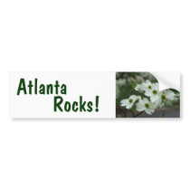 CF- Atlanta Rocks Dogwood Flowers Bumper Sticker