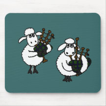 CF- Awesome Sheep Playing Bagpipes Mouse Pads
