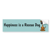 CF- Cute Rescue Dog Happiness Bumper Sticker