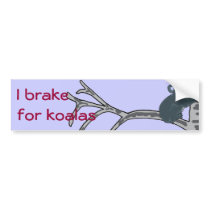 CF- I brake for koalas bumper stickers
