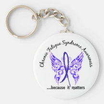 CFS Chronic Fatigue Syndrome Butterfly Keychains