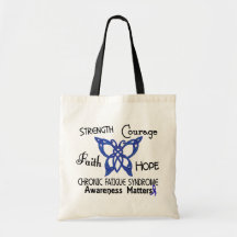 CFS Chronic Fatigue Syndrome Celtic Butterfly Tote Bag