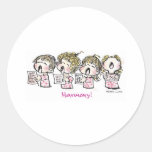 CH-003 Christmas Carol Round Stickers