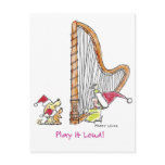 CH-004 Christmas Harp Post Cards