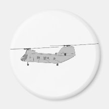 CH-46E cargo helicopter Fridge Magnets