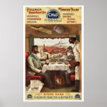 CH&D Pullman dining car 1894 Poster