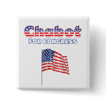 Chabot for Congress Patriotic American Flag Button