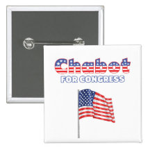 Chabot for Congress Patriotic American Flag Button