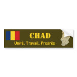 Chad Flag + Map Bumper Sticker