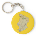Chad Map Keychain