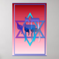 Chai and Star of David Small Posters