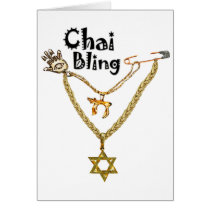 Chai Bling Greeting Cards