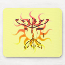 Chai Menorah Sun Mousepad
