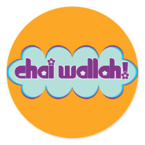 Chai Wallah Round Stickers