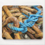 chain and blue rope mouse mat