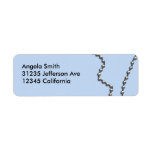 Chain blue return address labels