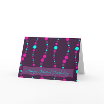 chain happy belated birthday greeting card