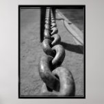 Chain in black and white poster