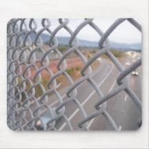 Chain linked fence mouse mats