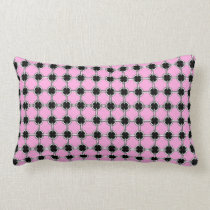 Chain Mail( pink ) lumbar pillow by Whimzwhirled pillows