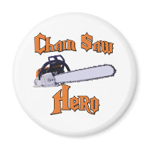 Chain Saw Hero Chainsaw Refrigerator Magnets