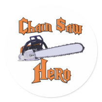 Chain Saw Hero Chainsaw Sticker