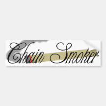 Chain Smoker in pretty swirl Bumper Sticker