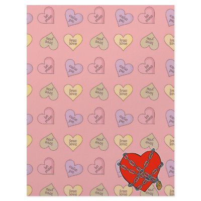 chained and locked heart letterhead template by doonidesigns