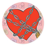chained and locked heart stickers