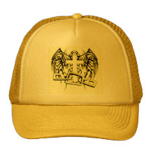 CHAINED AND WINGED CROSS PRINT HAT