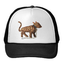 Chained leopard on many products hat