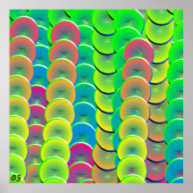 Chaînes de conception d'abrégé sur couleur posters