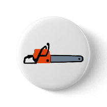 Chainsaw Pinback Button
