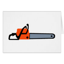 Chainsaw Greeting Card