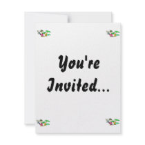 Chainsaw Holding Kid with Bonsai Graphic Image Personalized Invite