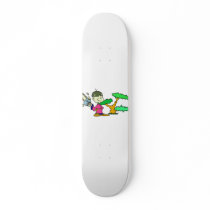 Chainsaw Holding Kid with Bonsai Graphic Image Skateboard Decks