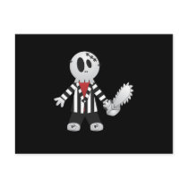 Chainsaw Killer Halloween T-shirt Postcard