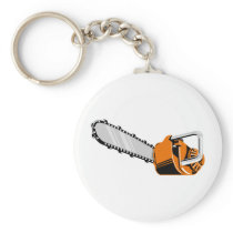 chainsaw retro style key chains