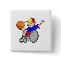 Chair Basketball Pinback Button