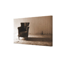Chair & Bottle Gallery Wrapped Canvas