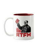 chairman mao rtfm little red book coffee mug